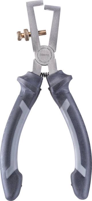 A grey pliers with screw and nut holder. Suitable for gripping or loosening screws and nuts.