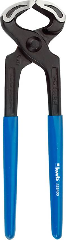 A black and blue long-handled side cutters, used for cutting wire and nails. Suitable for craft and construction work.