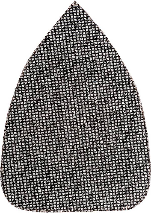 Black and white chequered iron soleplate, drop-shaped, with a diamond pattern for even heat distribution when ironing.