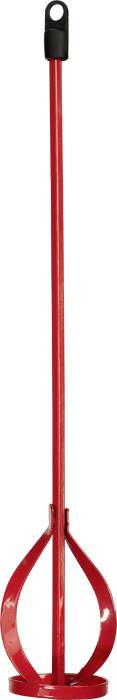 Red colour mixer with black handle, suitable for mixing colours and other liquid materials.