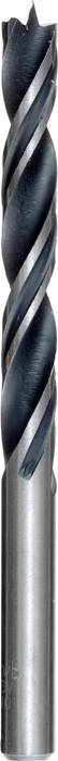 Spiral drill bit with dark coating, suitable for precise drilling in metal or wood.