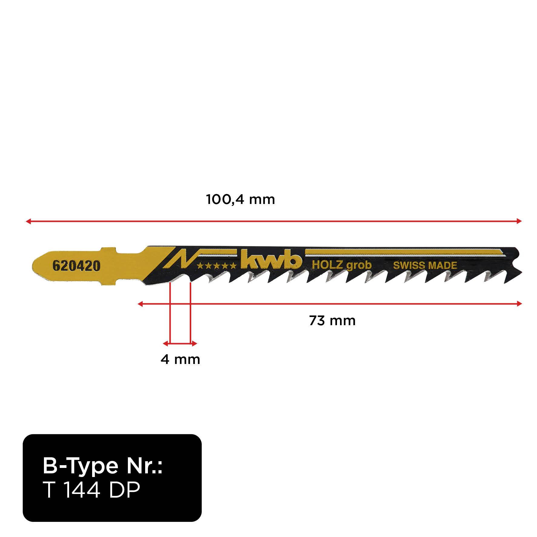 kwb 620425 Jig Saw Blades, Wood Working, HCS 5 pc(s)