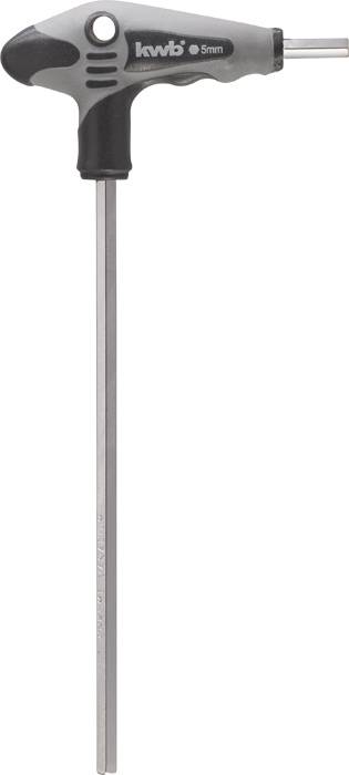 T-Griff Hex Key, grey-black, 5 mm head size, suitable for precise tightening or loosening of screws.