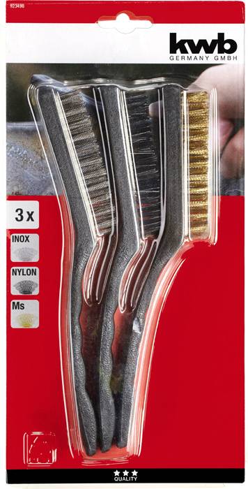 Handdrahtbürstensatz 3-Tlg