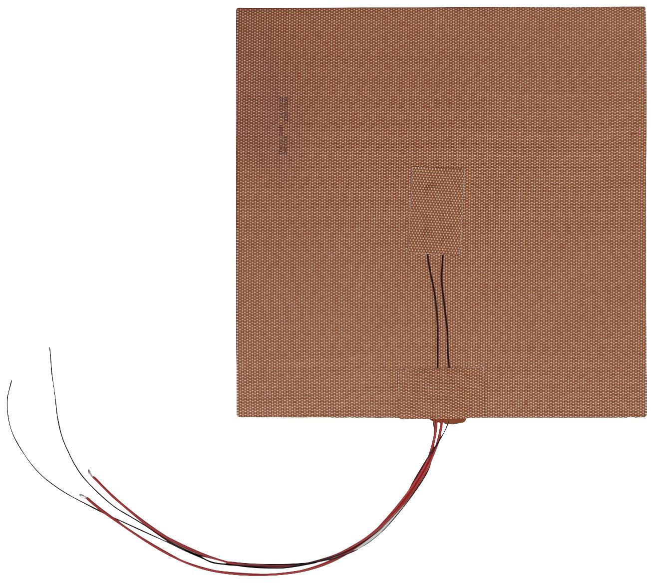 Brown heating mat with wires on one side, for electrically heating surfaces.