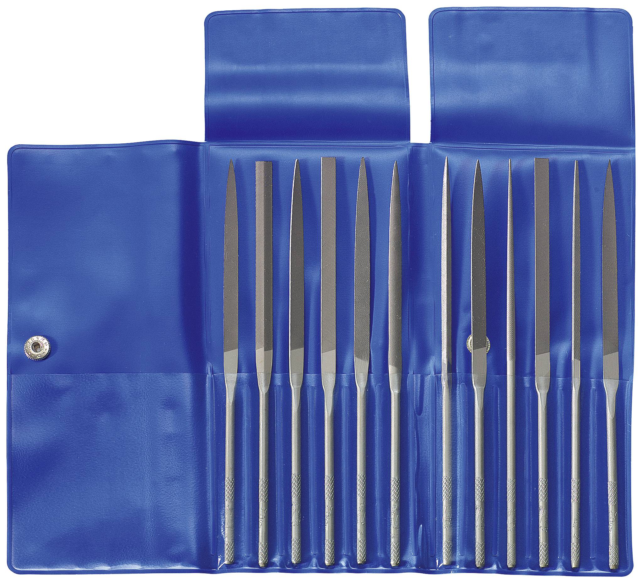 Dick 21001620 Needle file set 160/2, 12-TL plastic bag Length 160 mm 1 Set