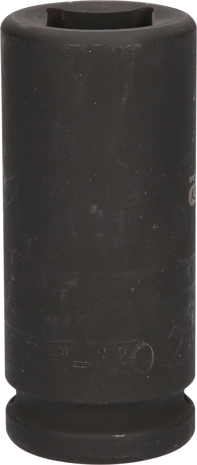 Black socket adaptor, likely made of metal, cylindrical in shape. Used for screw work with ratchets or torque wrenches.