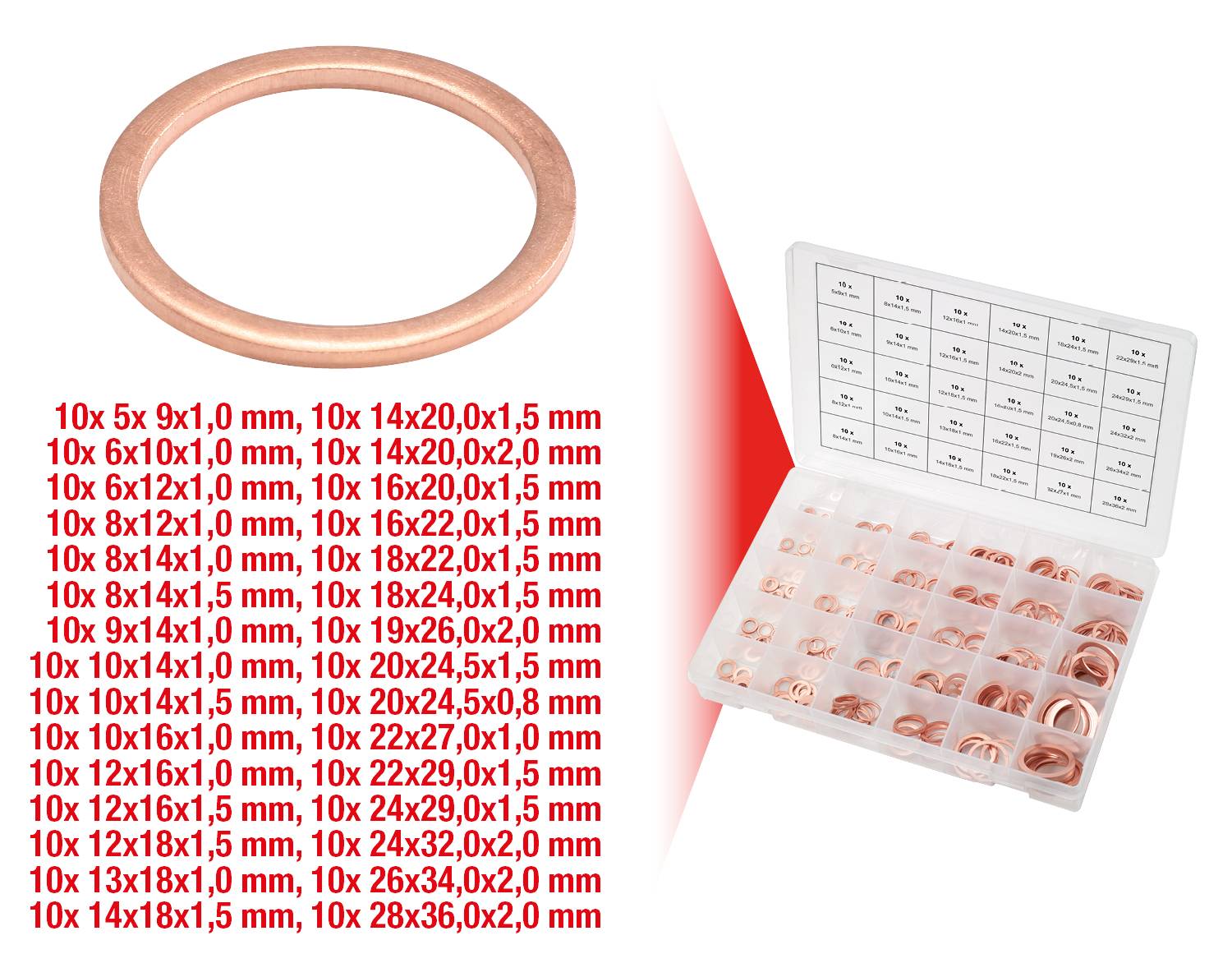 KS Tools 970.0140 Sealing kit Content 300 Parts