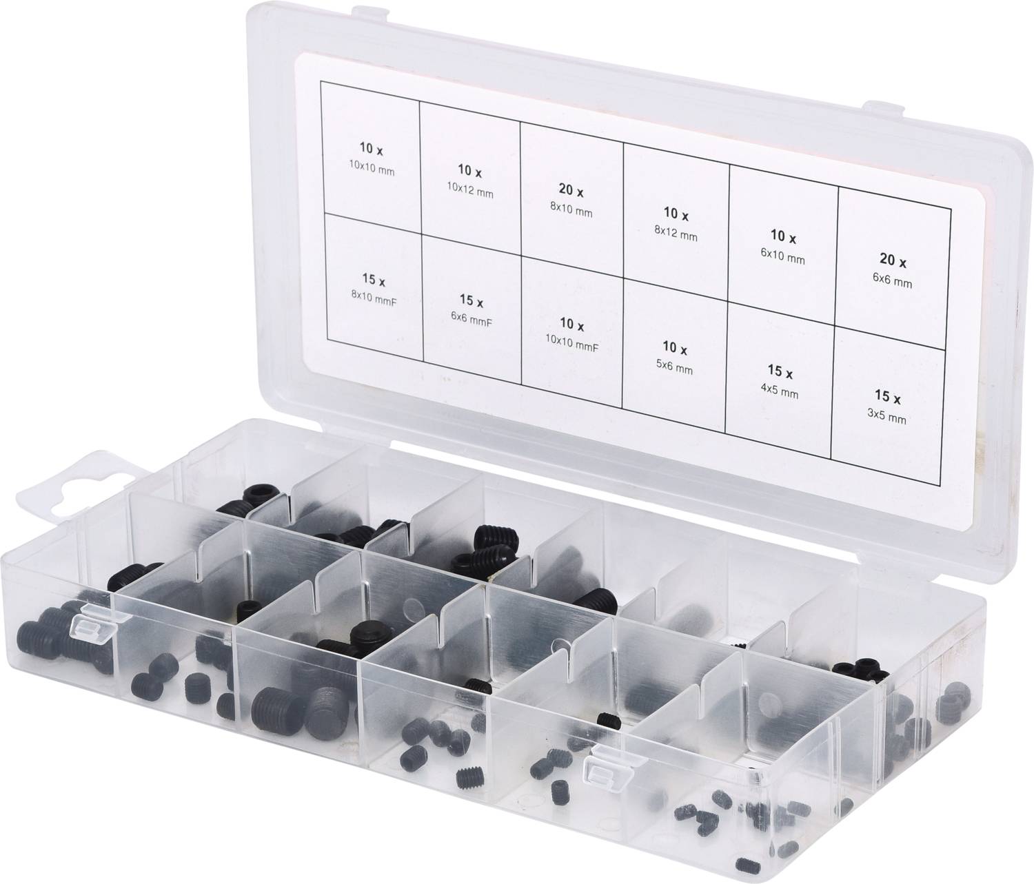 KS Tools 970.0400 Grub screw set 160 Parts