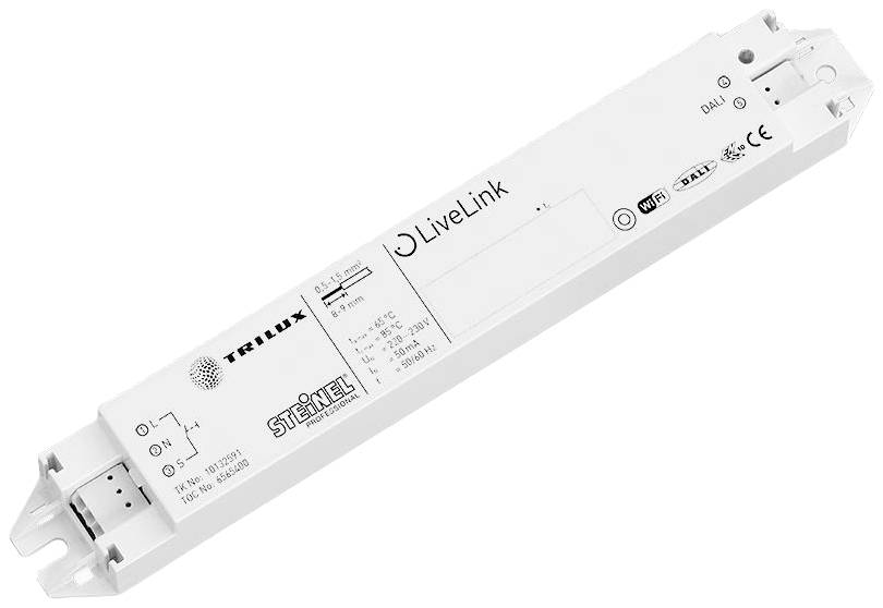 A rectangular electronic device with 'LiveLink' inscription and company logos. It is used for controlling technical systems.