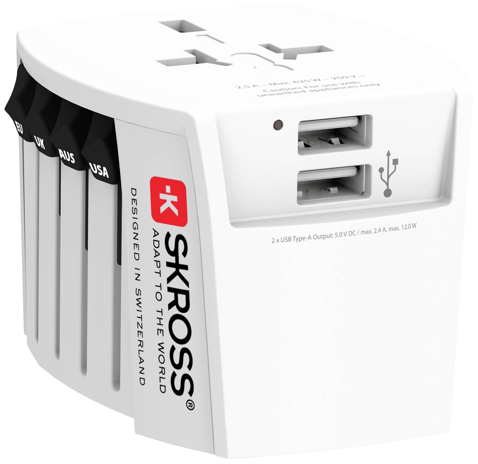 Skross 1.302960 Travel adapter MUV USB (2xA)