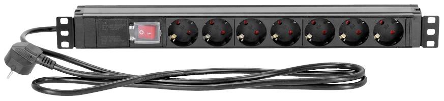 Adam Hall 87471 X7 Rack power strip 1 U