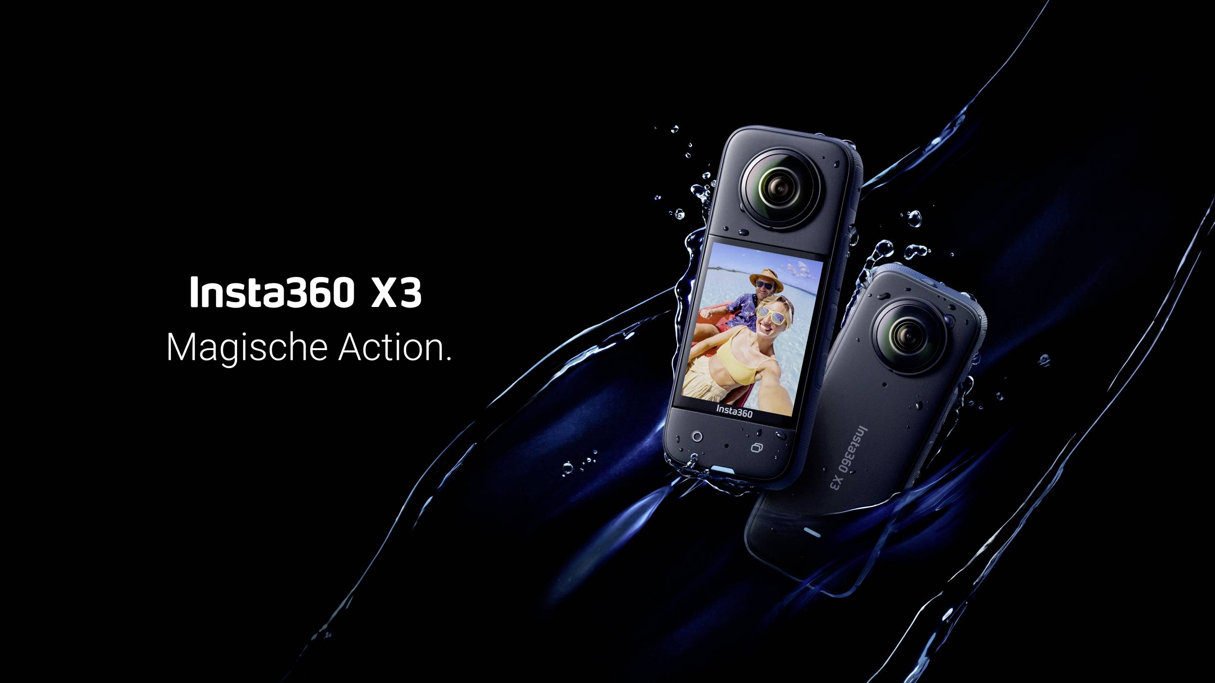 Insta360 X3 360° action cam Touchscreen, Wi-Fi, 5K, Waterproof, Time Lapse, Web cam