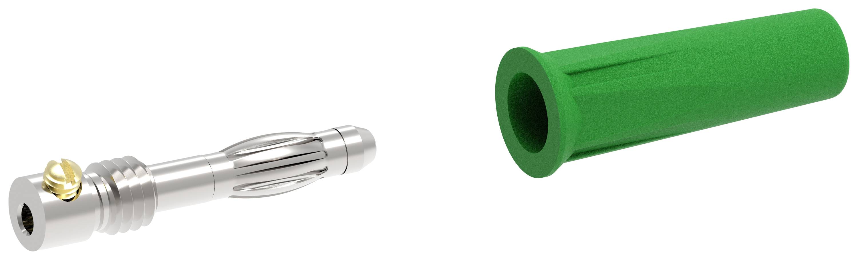 Electro PJP 1060-C-CD1-V Banana plug Plug, straight Pin diameter: 4 mm Green