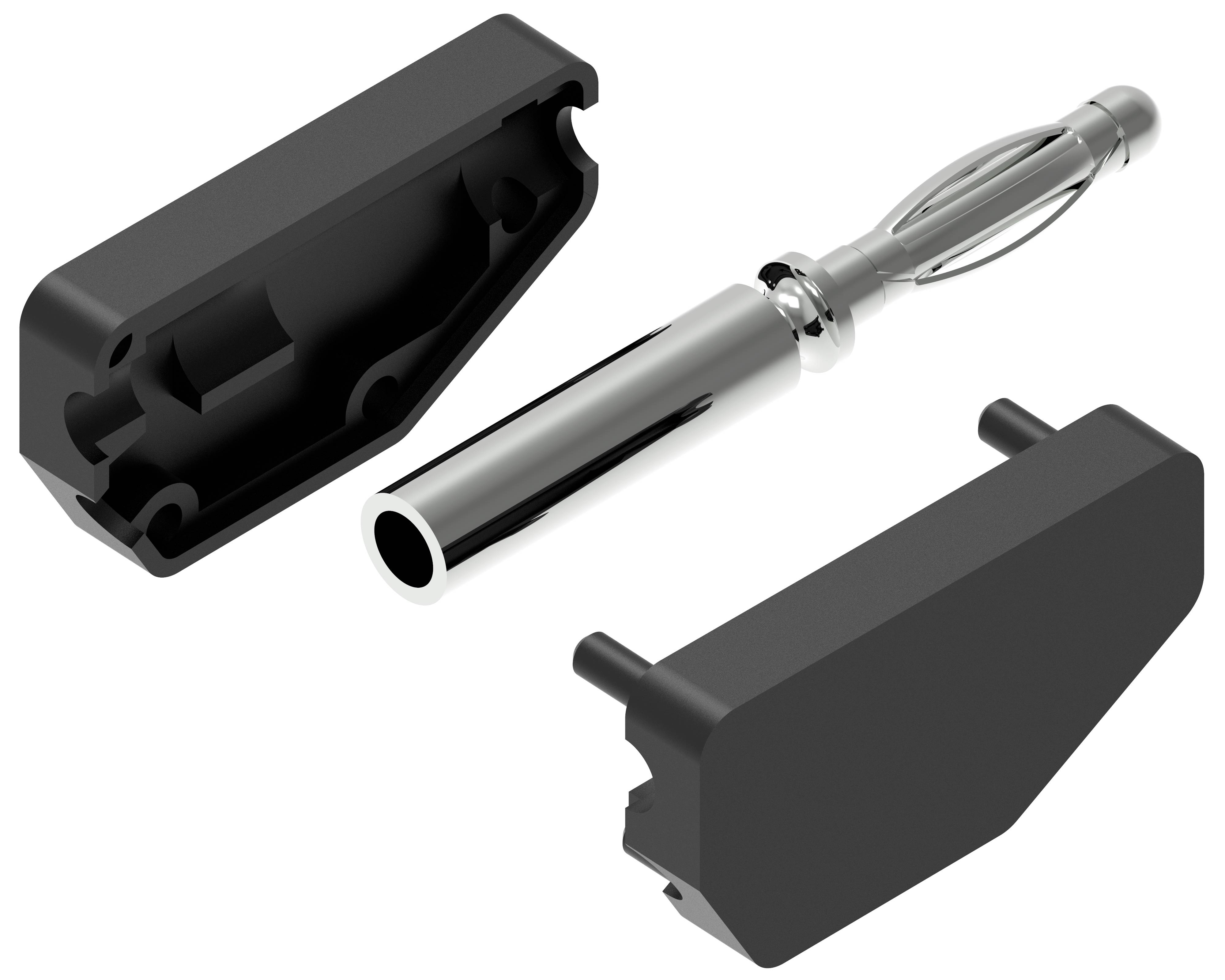 Electro PJP 215-CD1-N Jack plug Plug, straight Pin diameter: 2 mm Black