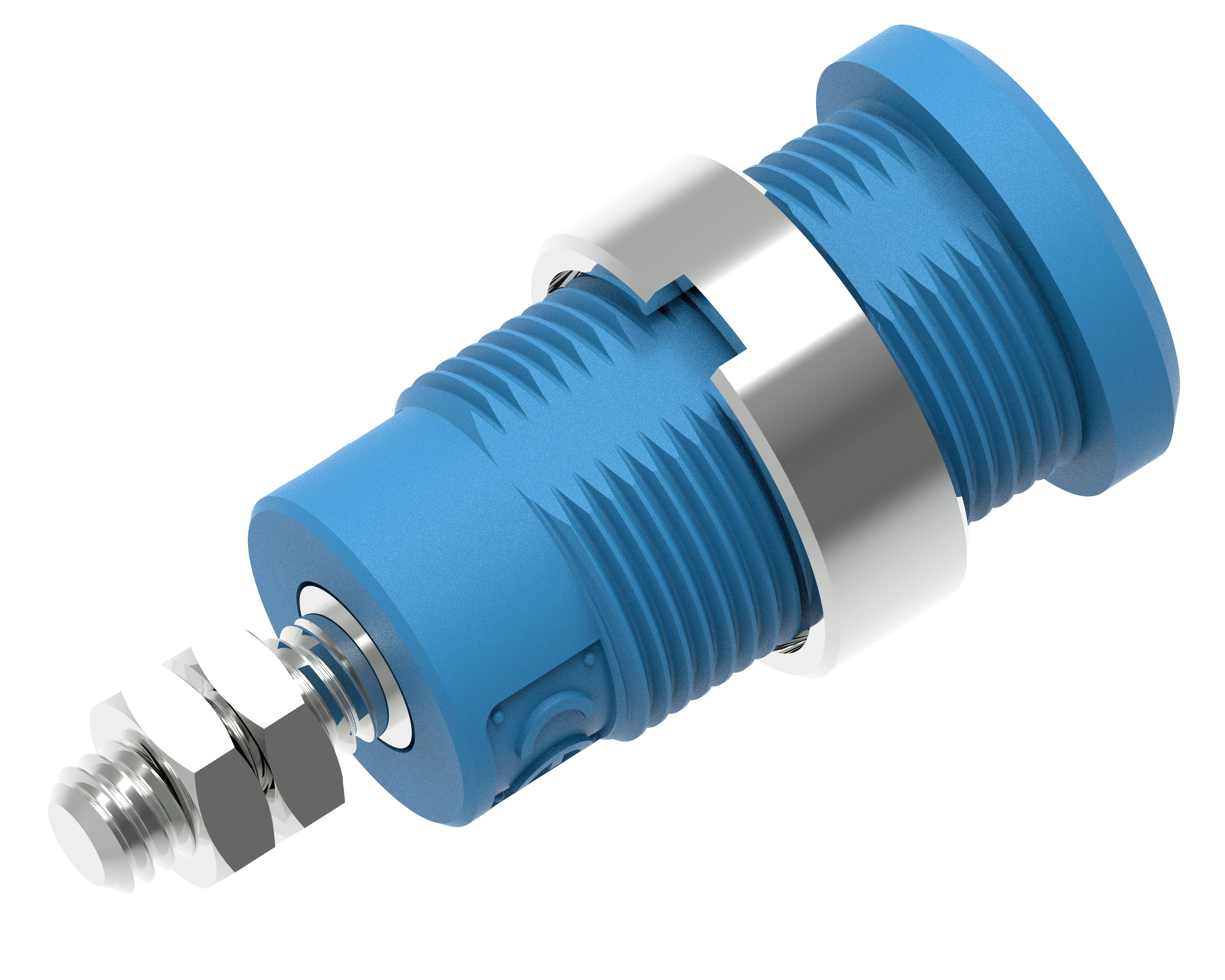 Electro PJP 3265-C-CD1-BL Safety jack socket Blue 1 pc(s)