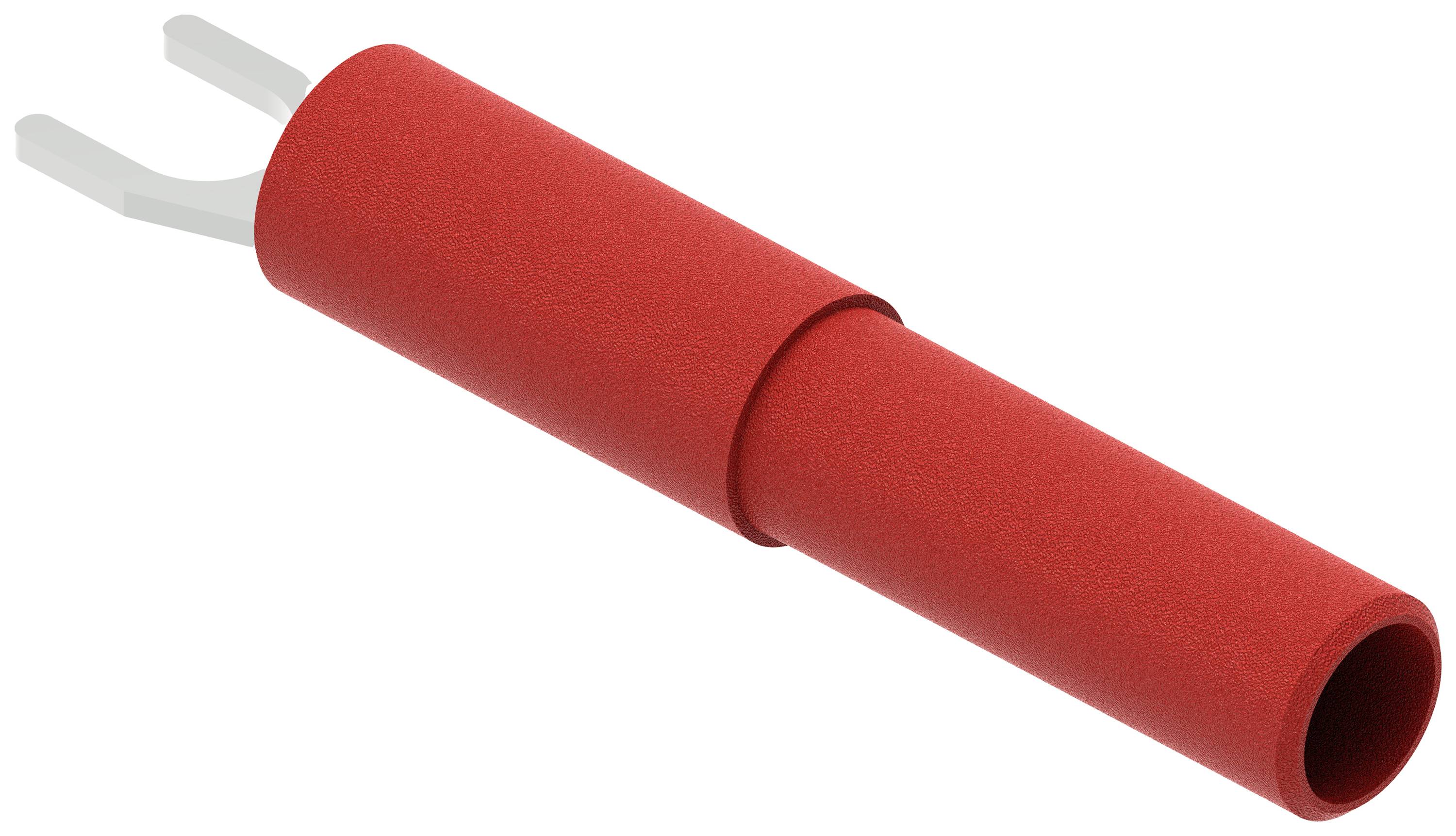 The image shows a red fuse puller with pliers at the end, used for safely removing fuses from a fuse box.