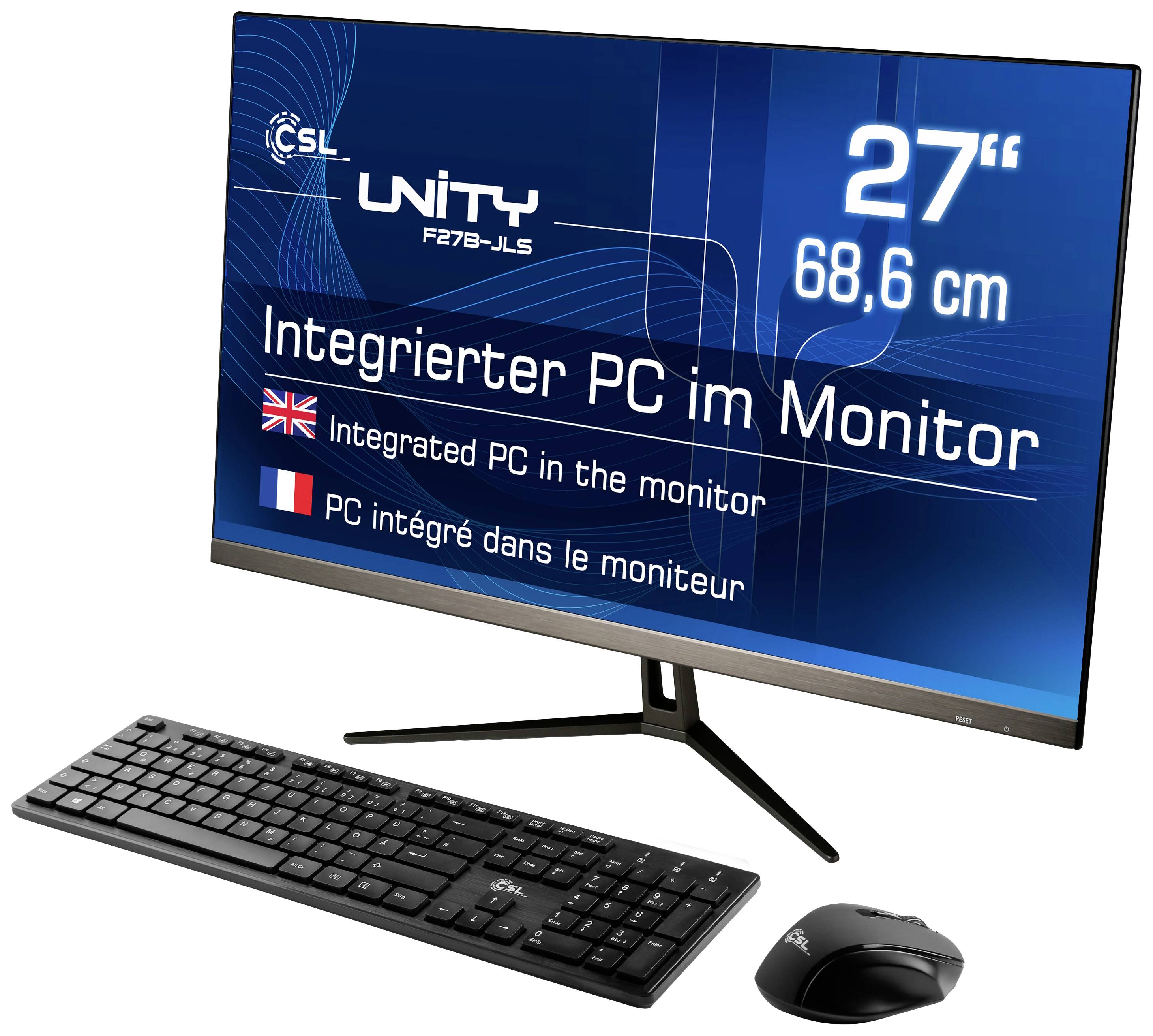 CSL Computer All-in-one PC Unity F27B-JLS 68.6 cm (27 inch) Full HDIntel® Celeron®N51008 GB RAM512 GB SSDIntelWin 11 Home85920