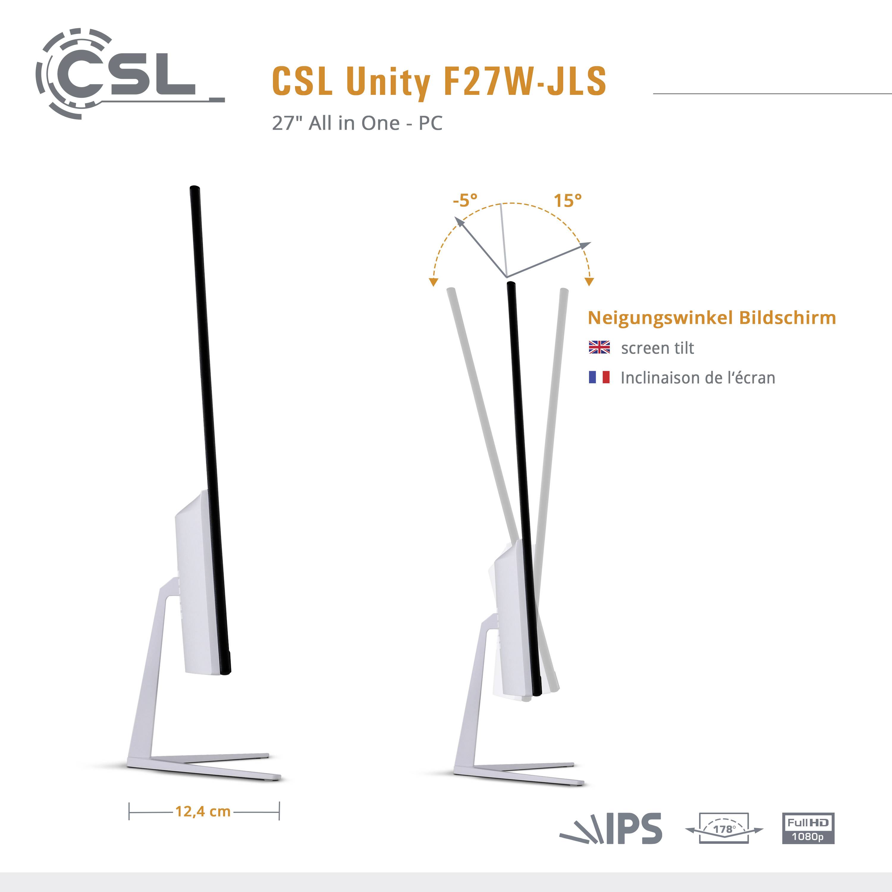 CSL Computer All-in-one PC Unity F27W-JLS 68.6 cm (27 inch) Full HDIntel® Pentium®N600016 GB RAM512 GB SSDIntelUHD graphicsWin 11