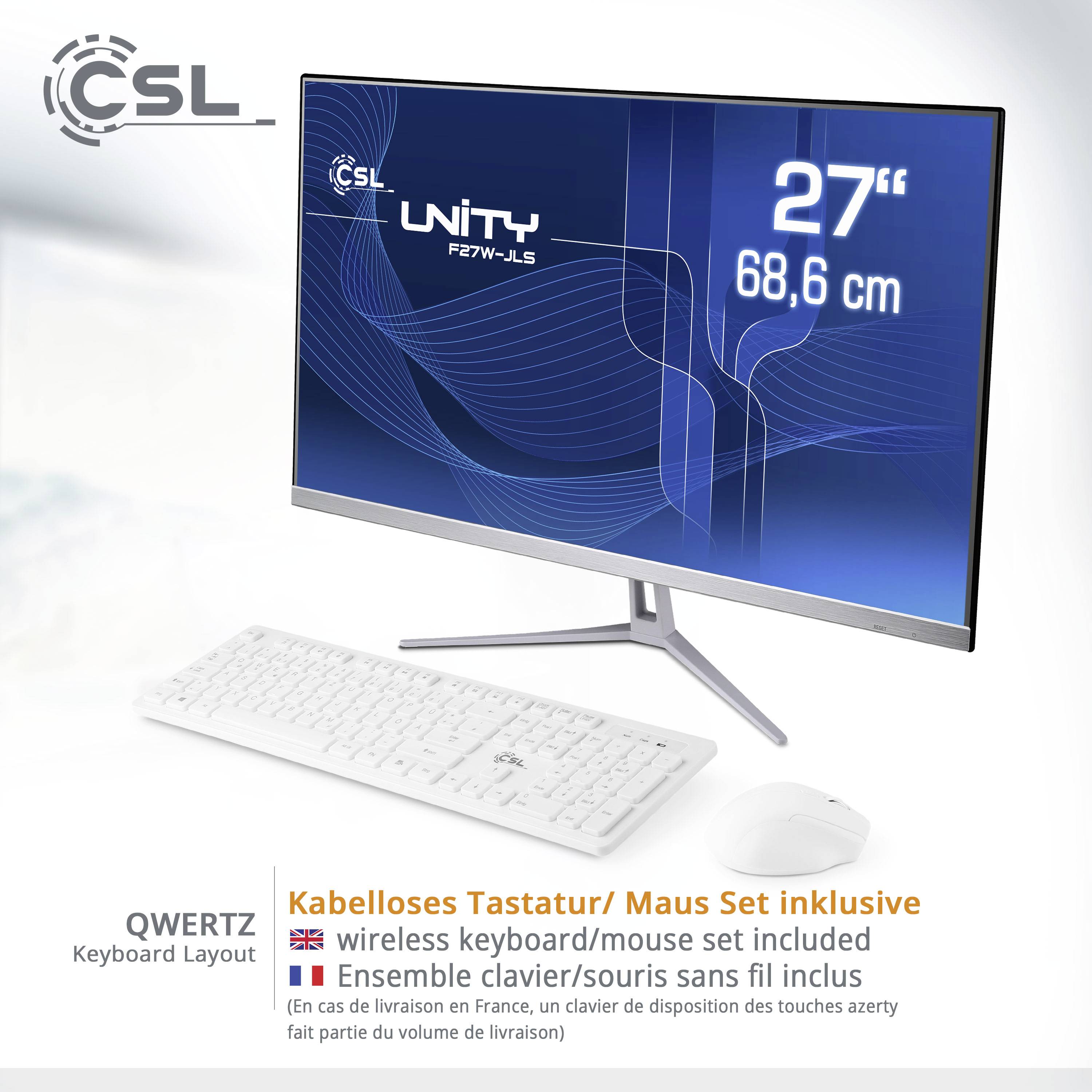 CSL Computer All-in-one PC Unity F27W-JLS 68.6 cm (27 inch) Full HDIntel® Pentium®N600016 GB RAM512 GB SSDIntelUHD graphicsWin 11