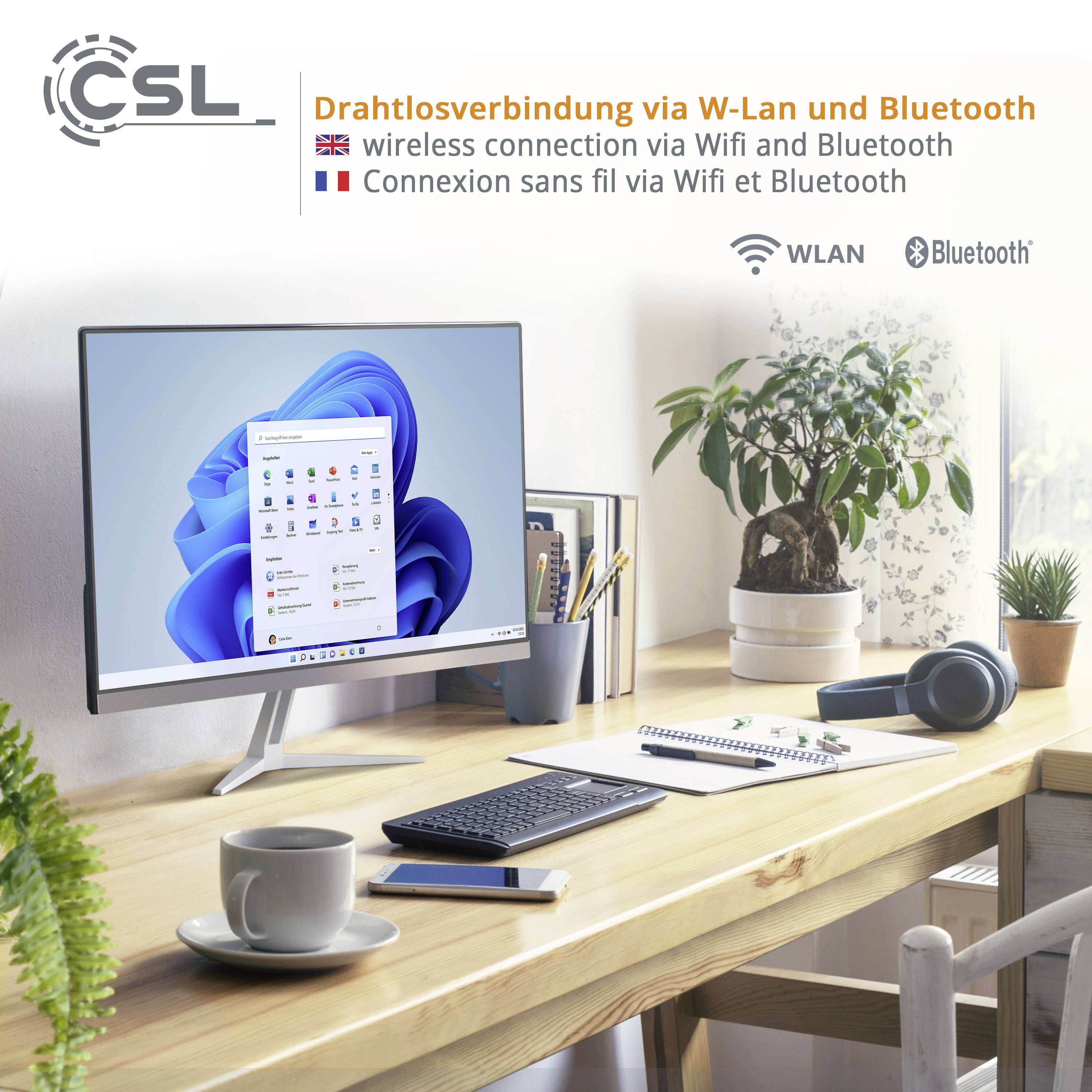CSL Computer All-in-one PC Unity F27W-JLS 68.6 cm (27 inch) Full HDIntel® Pentium®N600016 GB RAM512 GB SSDIntelUHD graphicsWin 11