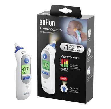 Braun ThermoScan 7+, IRT6525WE IR fever thermometer Pre-heated probe