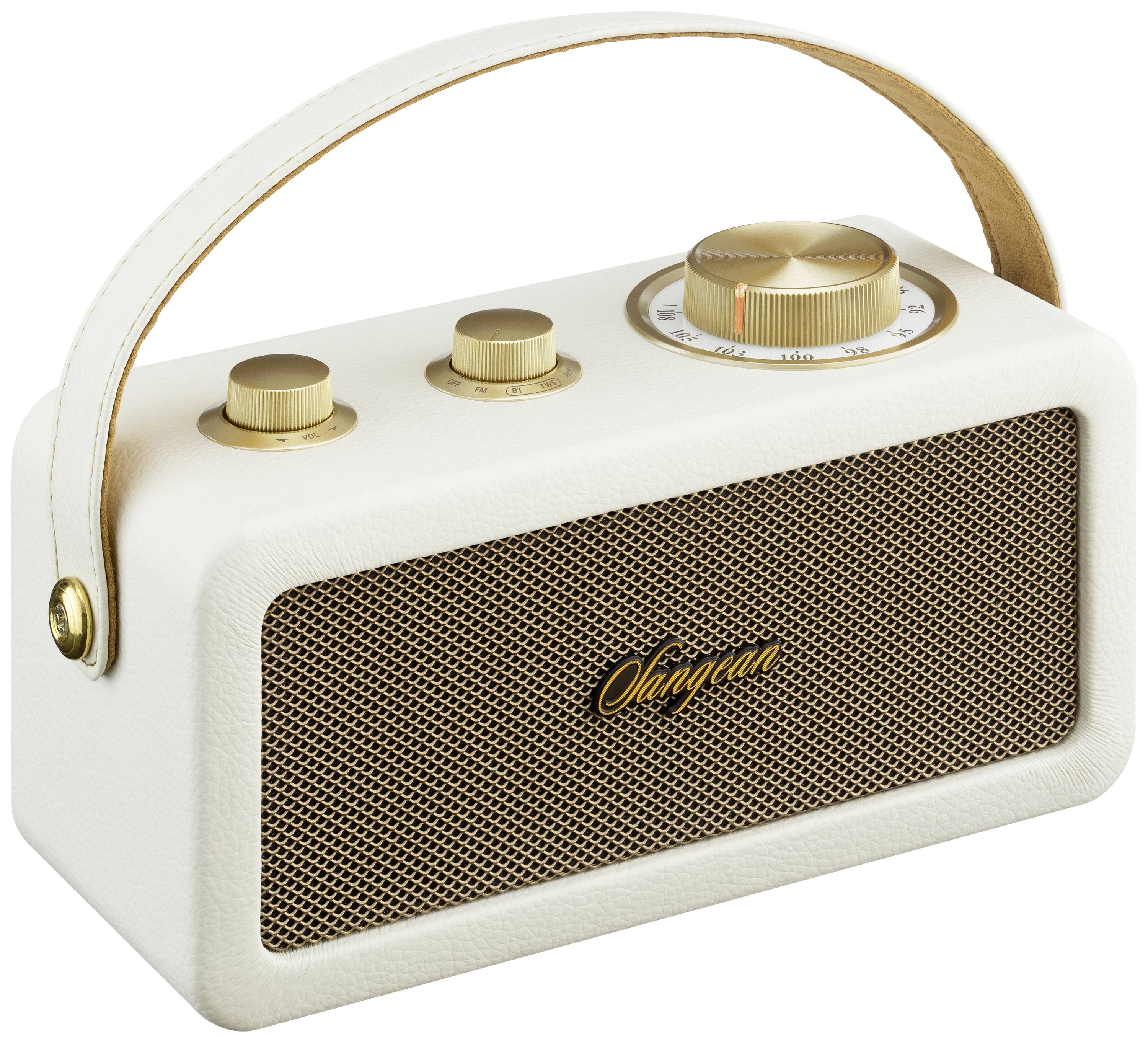 Sangean RA-101 Cordless radio FM Bluetooth, AUX rechargeable Ivory, Gold