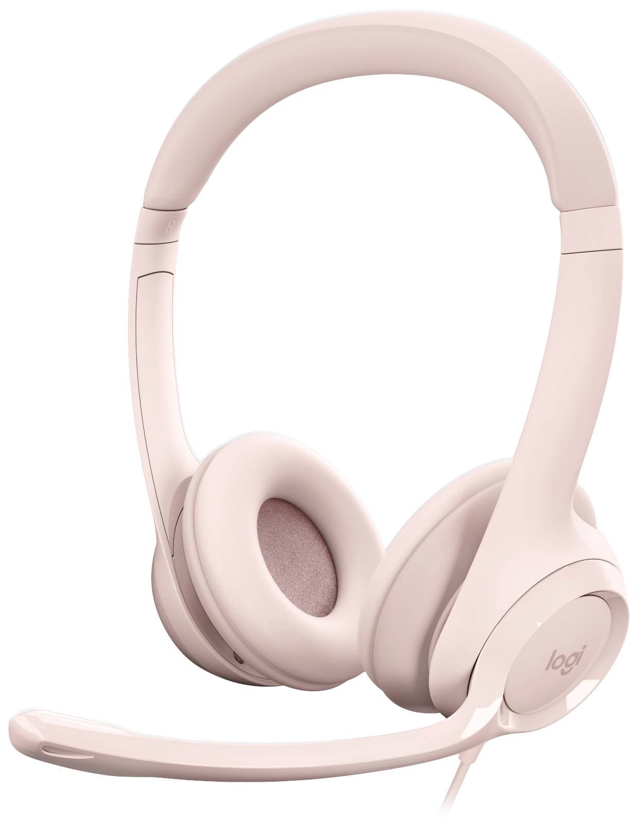 Hellrosa Over-Ear Headphones with Integrated Microphone, Suitable for Audio Calls and Music.