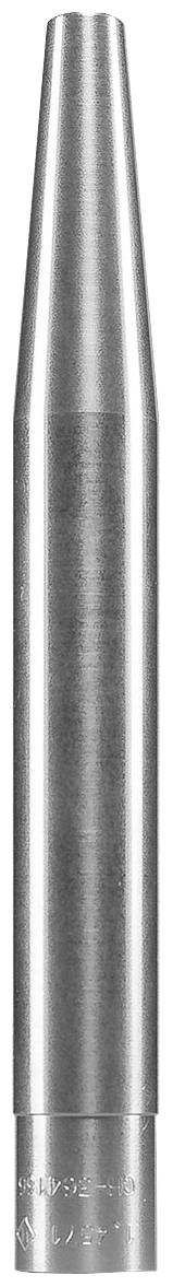 A silver-coloured, cylindrical metal object with a tapered end, possibly a technical component or tool.