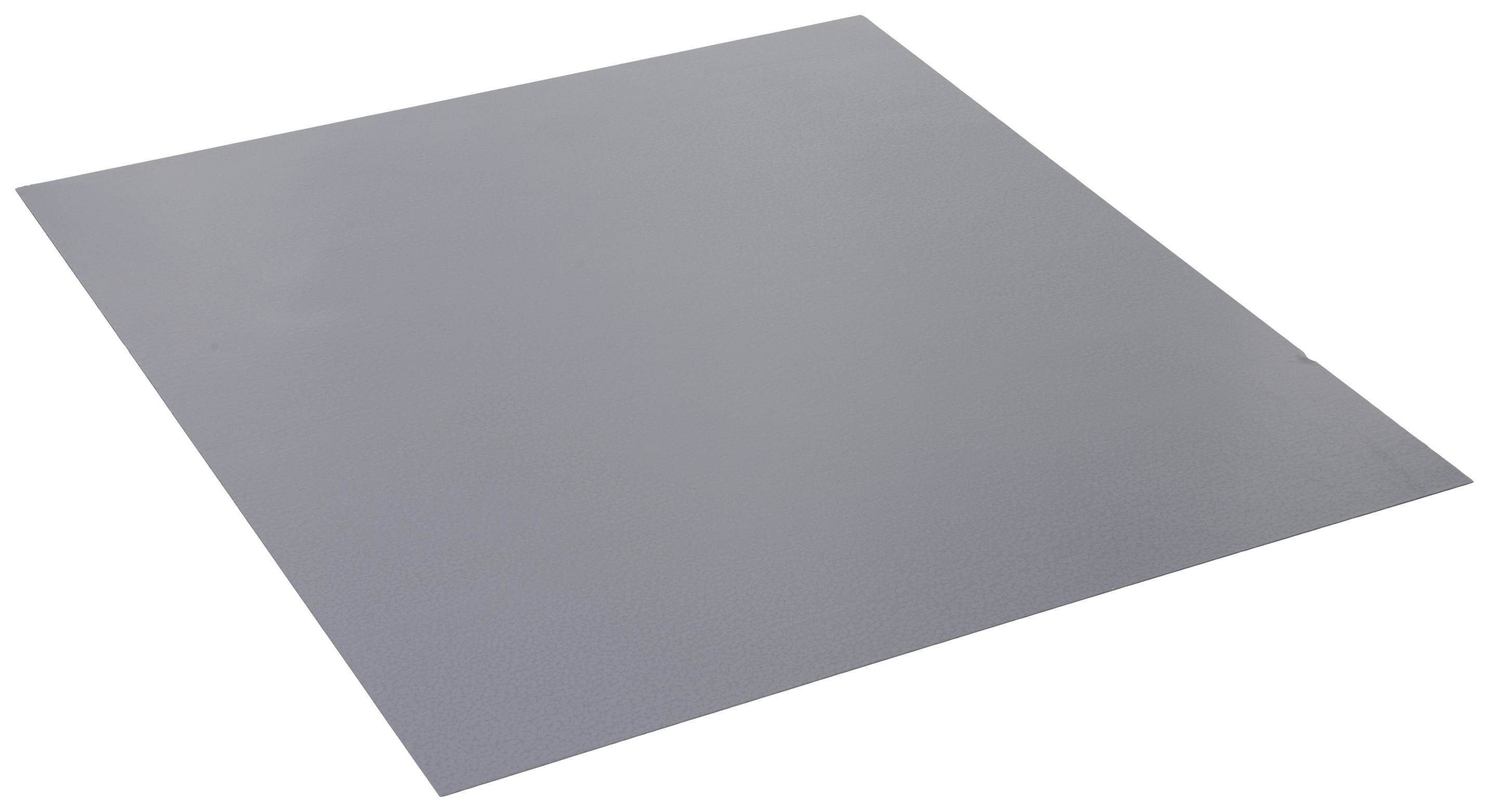 A flat, square grey plate that is evenly illuminated. There are no visible patterns or textures.