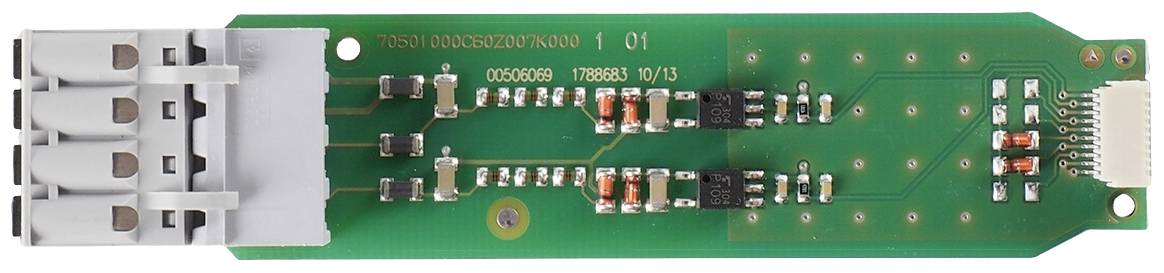 Printed circuit board: Contains electronic components and circuits. Used for controlling or connecting electrical devices.