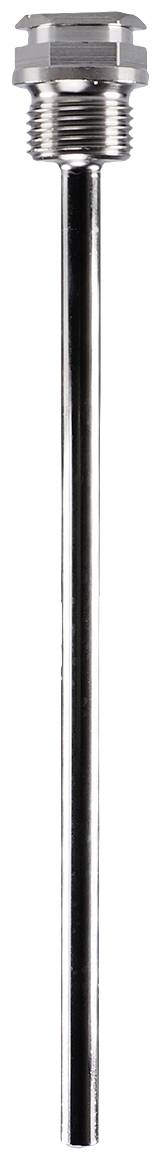 A long, slender metal rod with a thread at one end, likely a component of a technical or industrial device.
