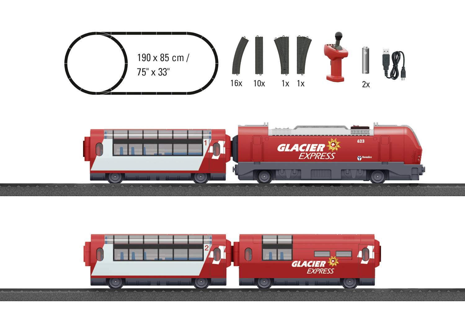 Märklin World 29348 H0 Start packing Glacier Express