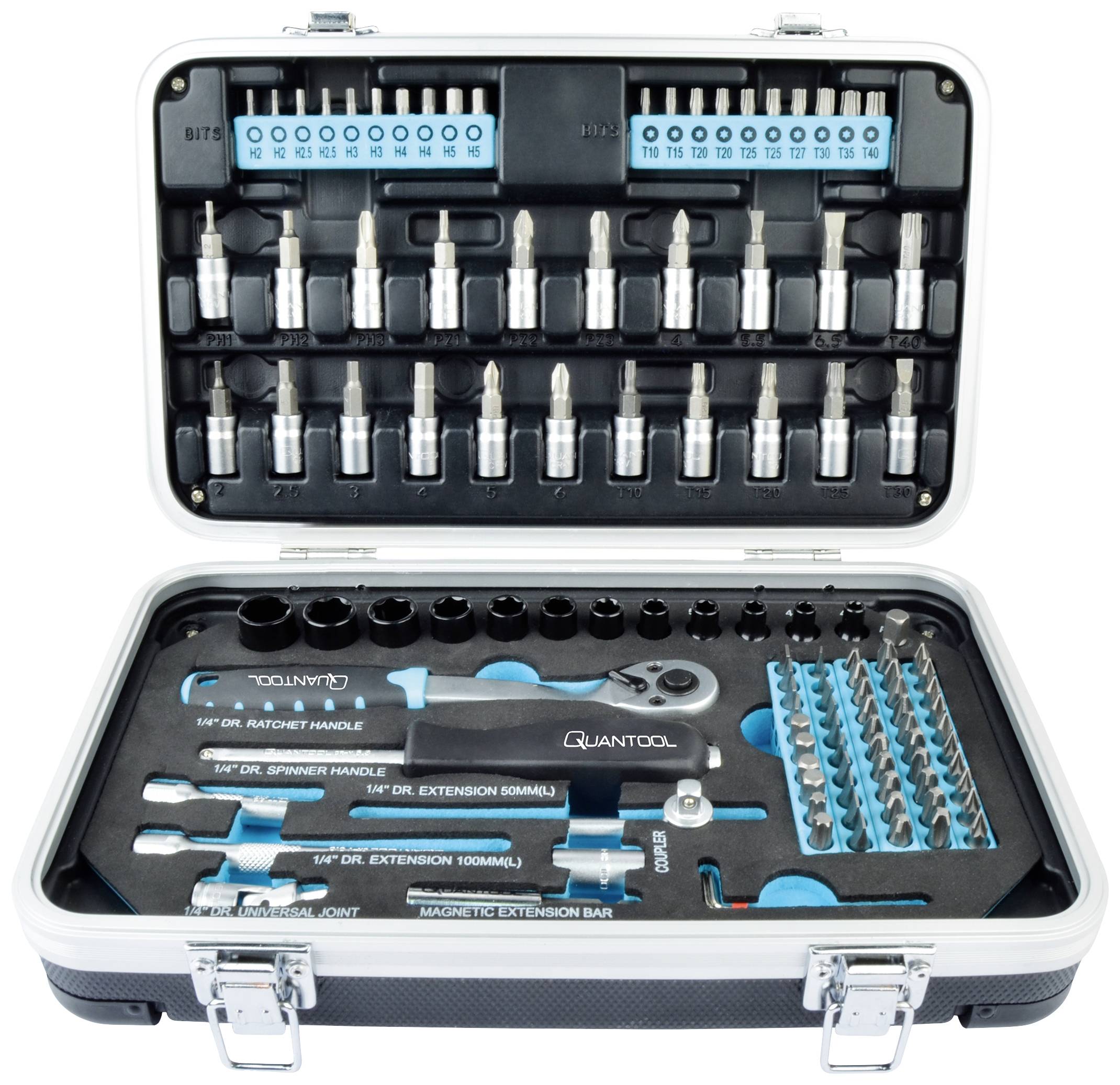 Brüder Mannesmann QUANTOOL Q25003 Bit set 116-piece 1/4" (6.3 mm)