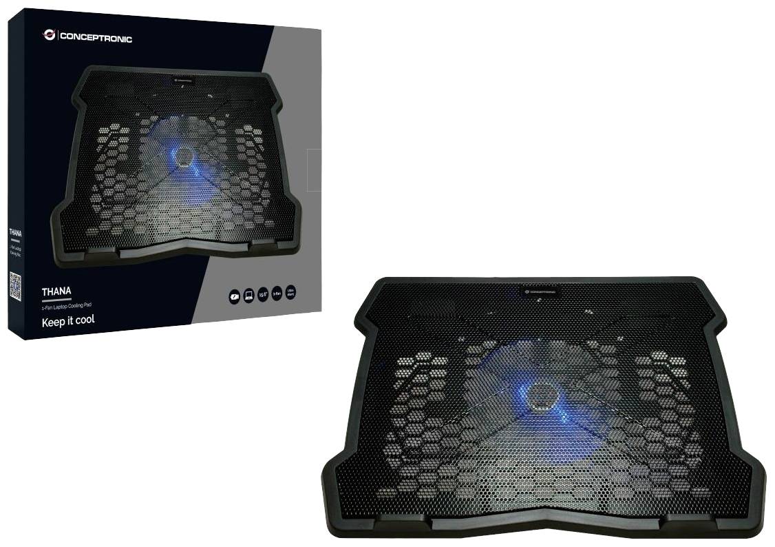 Conceptronic THANA05B Laptop cooling stand Height-adjustable
