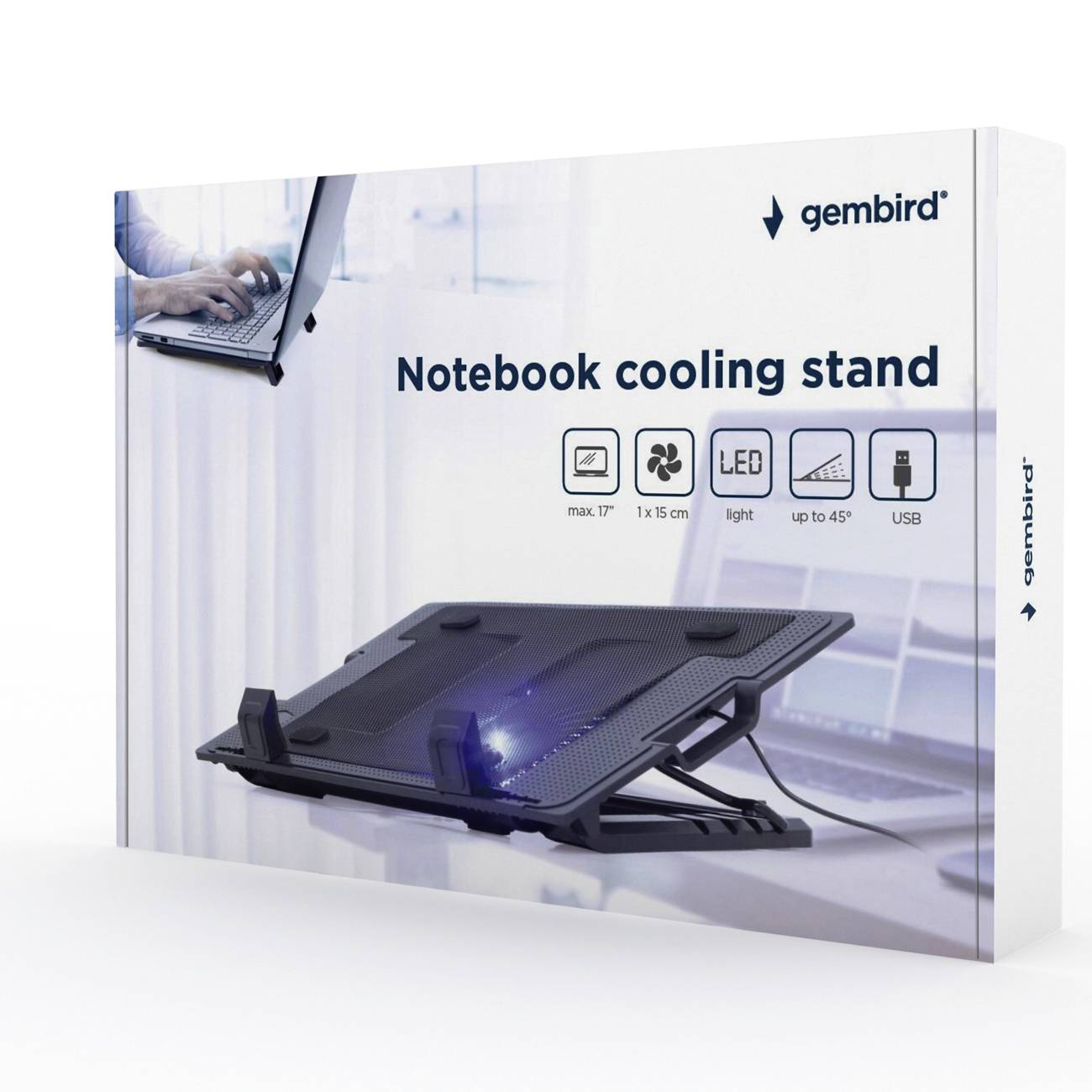 Gembird NBS-1F17T-01 Laptop cooling stand Height-adjustable