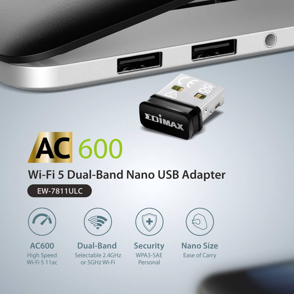 EDIMAX EW-7811ULC Wi-Fi adapter USB A (USB 2.0)