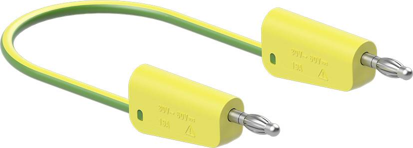 Stäubli LK-4N-F10 Test lead 25 cm Yellow, Green 1 pc(s)
