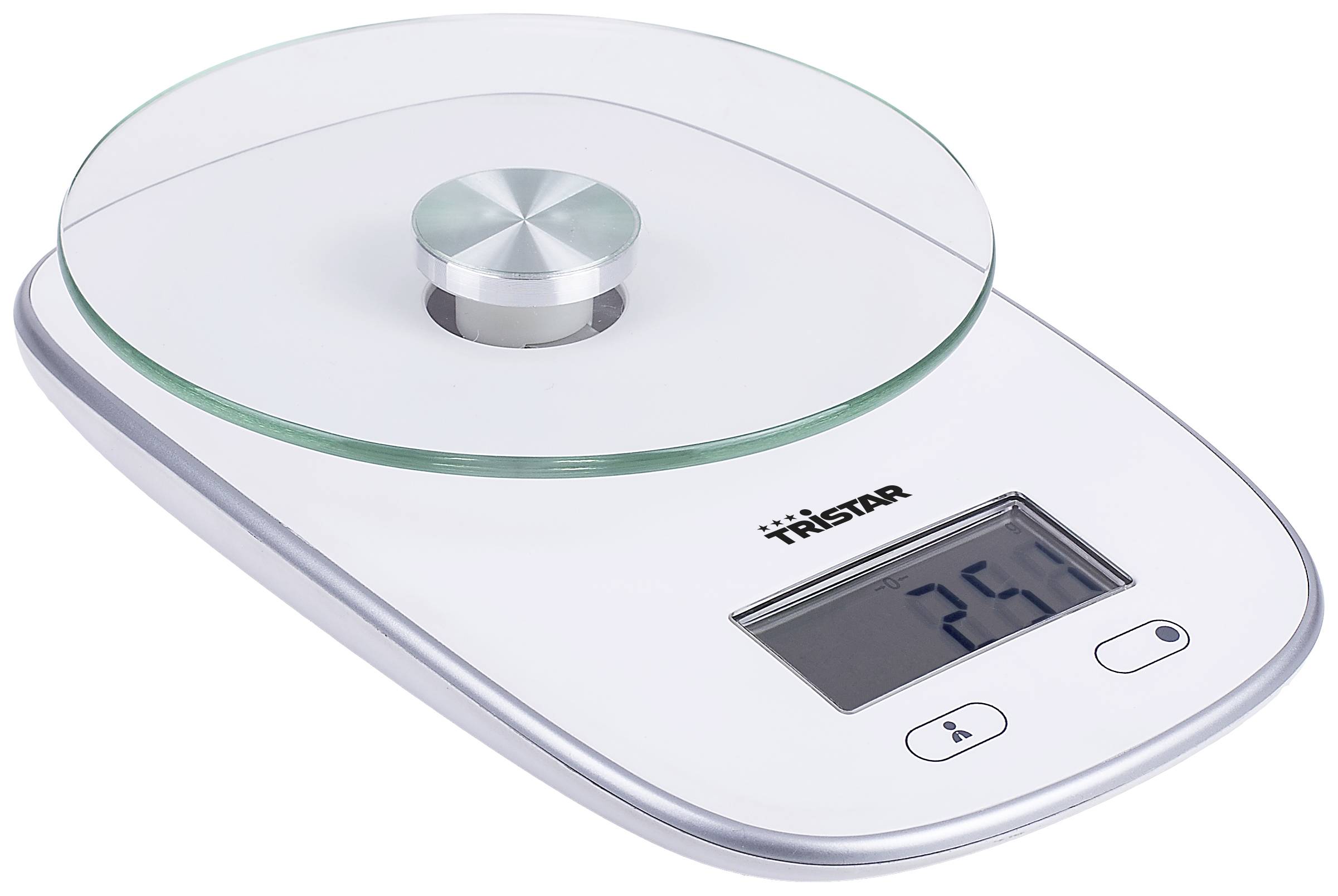 Electronic kitchen scales with a glass surface, displaying a weight of 251g. Suitable for precisely weighing cooking ingredients.