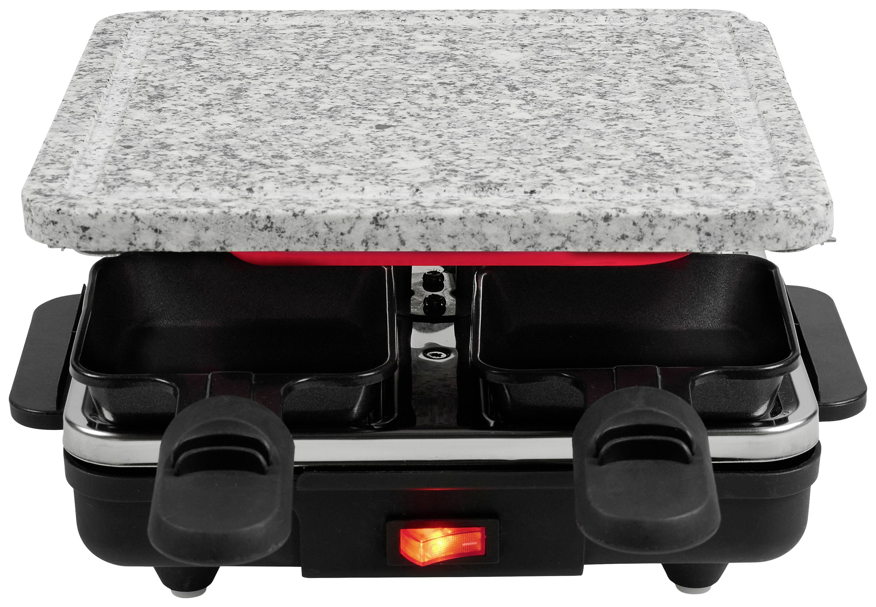 Tristar RA-2745 Raclette Non-stick coating, Indicator light, 4 pannikins, with hot stone Black, Grey