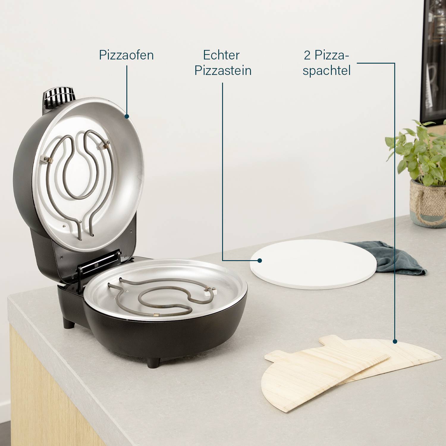 Princess Oven Pro Pizza oven Indicator light, Timer function, Cool touch housing