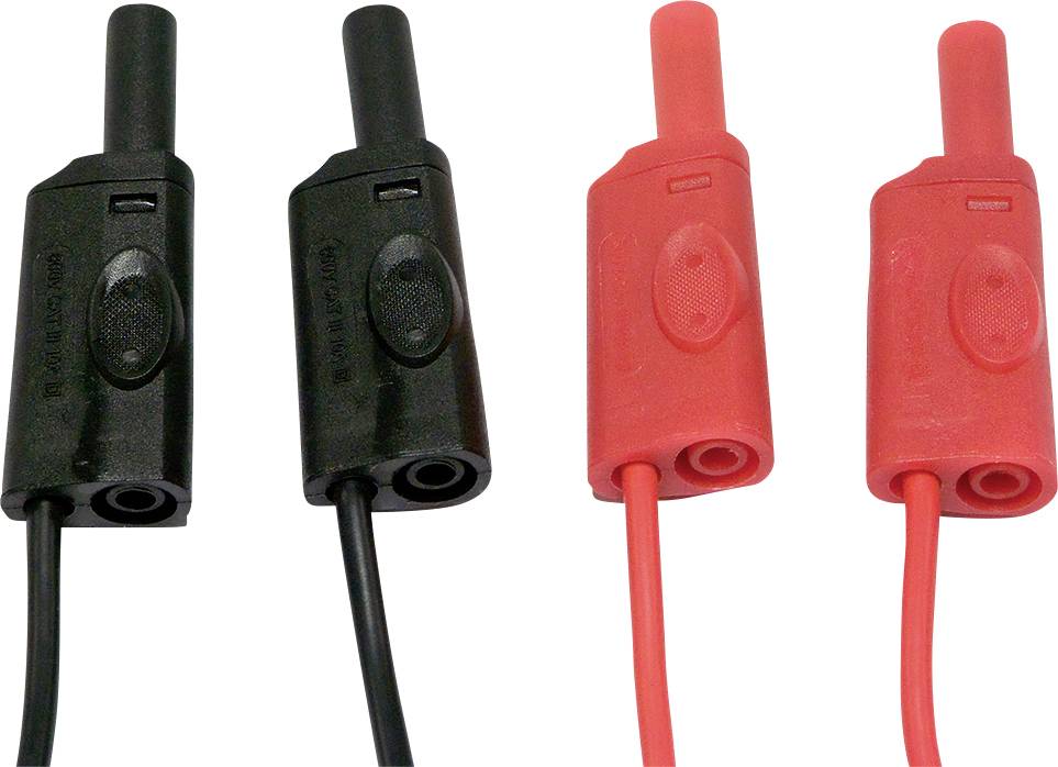 Chauvin Arnoux Test lead kit 4 mm safety plug 2 m Red, Black 1 Set