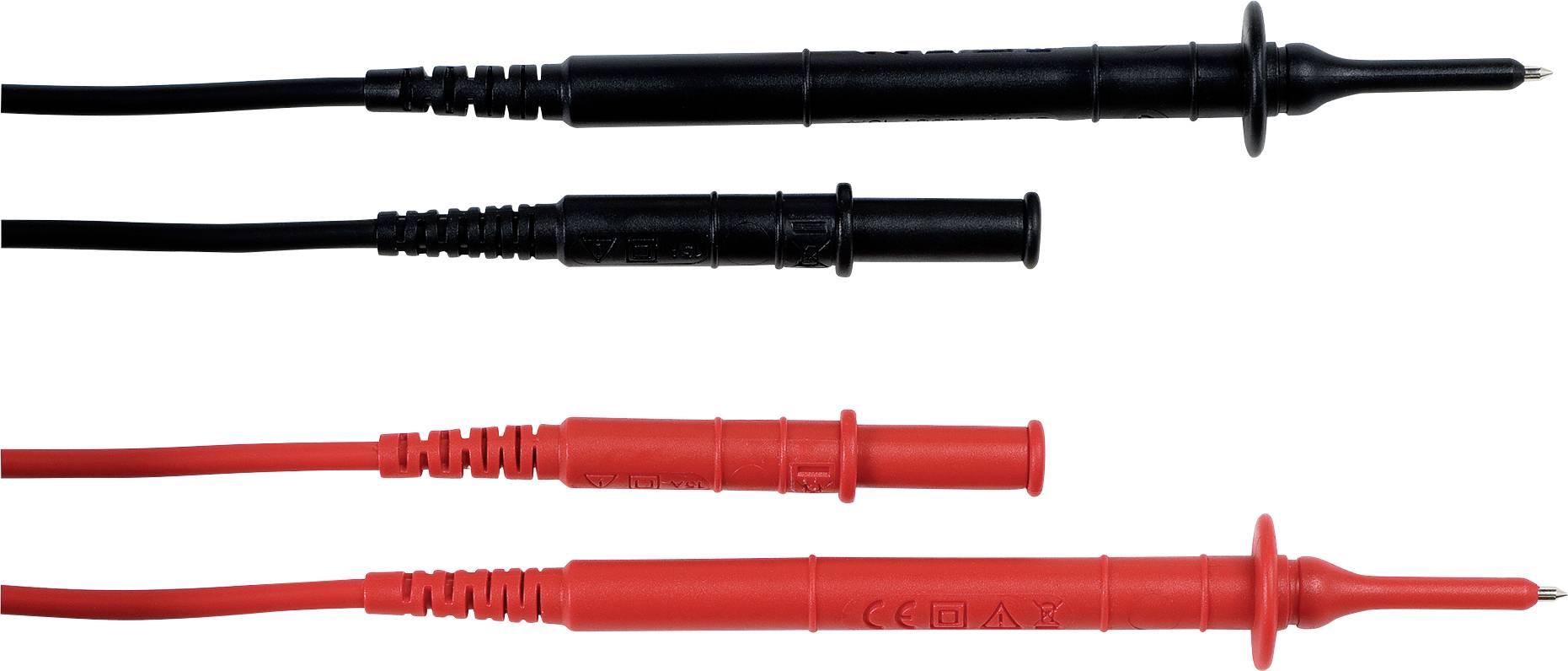 Chauvin Arnoux Test lead kit 4 mm safety plug 1.5 m Red, Black 1 Set