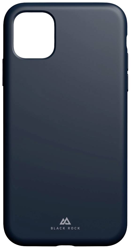 Dark blue phone case with a minimalist design, displaying the 'BLACK ROCK' logo at the bottom edge.