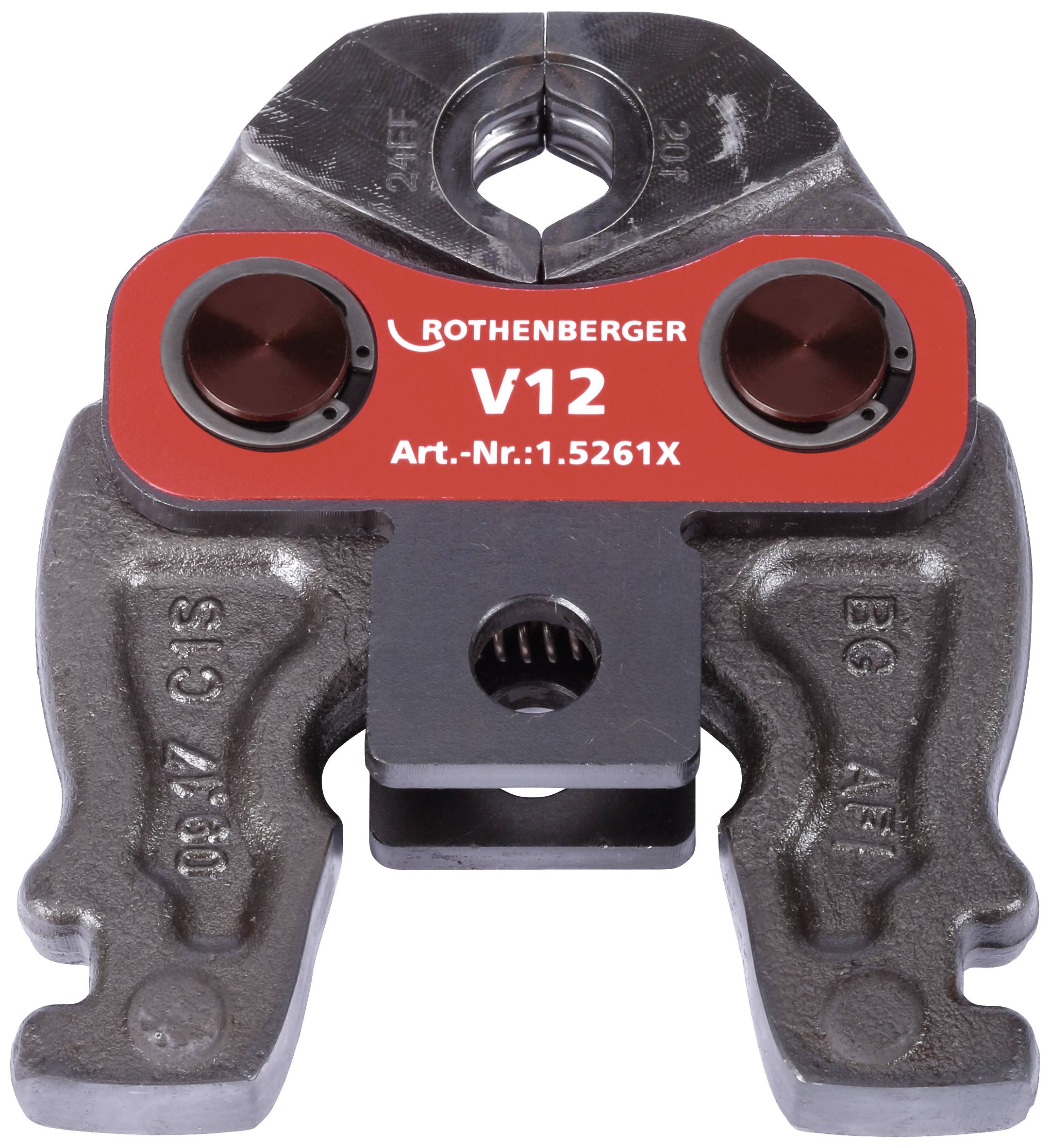 Rothenberger Pliers, Model V12, with Item No.: 1.5261X. Metal tool with red markings, for plumbing installations.