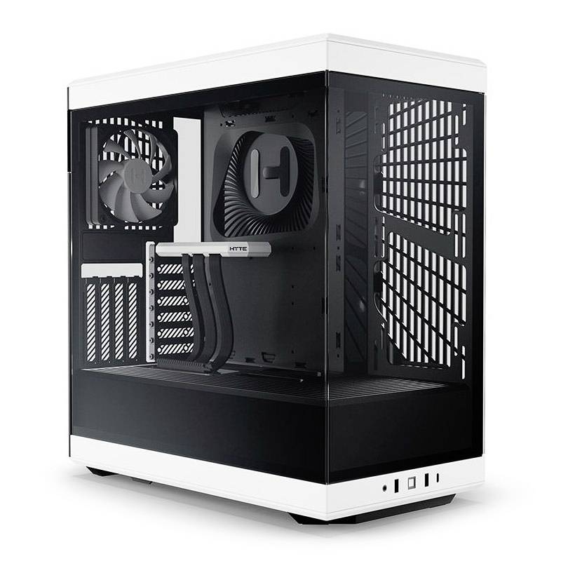 Hyte Y40 Midi Tower, Tempered Glass - schwarz/weiß Midi tower Casing, Game console casing White