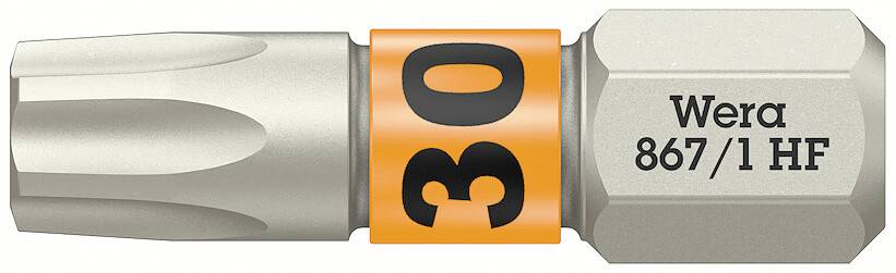 Wera screwdriver bit, model 867/1 HF, with size marking '30' in orange.