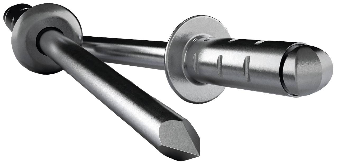 Two metal screws with a ridged surface and flat head, crossing each other on a white surface.