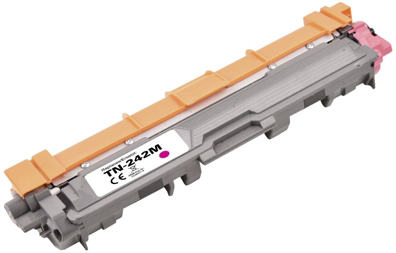 Printer toner in Grey and Orange, Model 'TN-242M', for Laser Printers, compatible with devices supporting CE 242M.