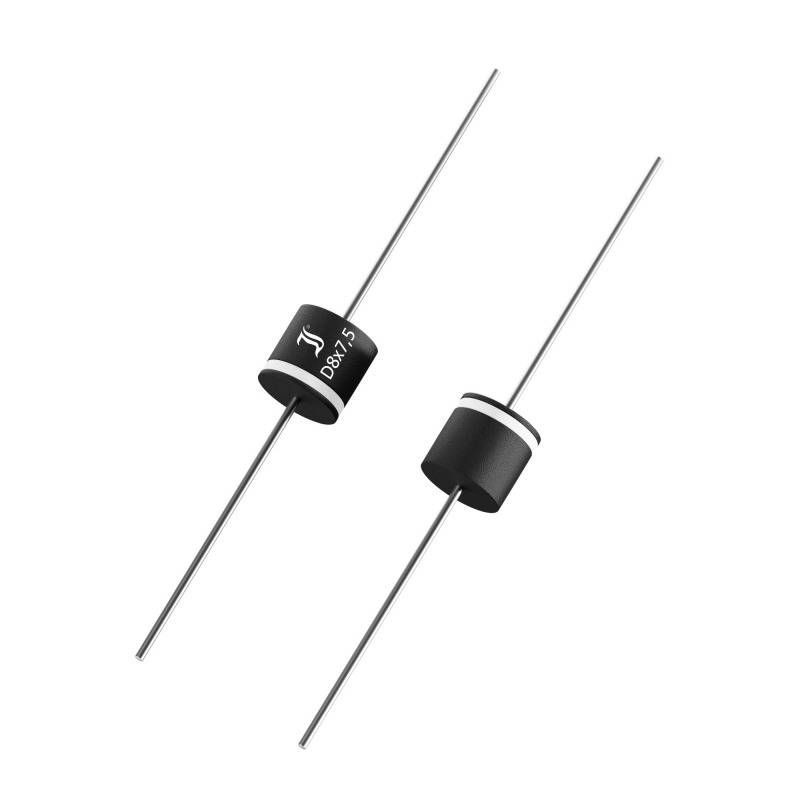 Two Zener diodes in black with white text printed on the surface. They are arranged parallel to each other.